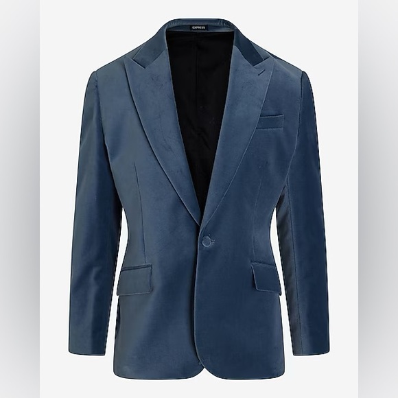 Express Other - NWT New Men's Express Navy Velvet Slim Fit Suit Jacket